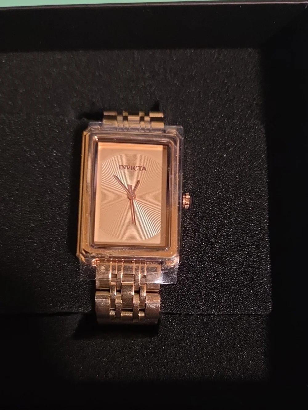 Invicta Women's Gold Rectangular Bracelet Watch
